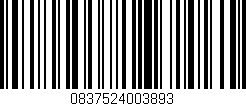 Código de barras (EAN, GTIN, SKU, ISBN): '0837524003893'