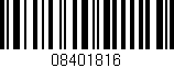 Código de barras (EAN, GTIN, SKU, ISBN): '08401816'