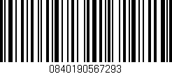 Código de barras (EAN, GTIN, SKU, ISBN): '0840190567293'