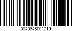 Código de barras (EAN, GTIN, SKU, ISBN): '0840646001210'