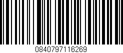 Código de barras (EAN, GTIN, SKU, ISBN): '0840797116269'