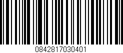 Código de barras (EAN, GTIN, SKU, ISBN): '0842817030401'