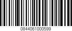 Código de barras (EAN, GTIN, SKU, ISBN): '0844061000599'