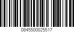 Código de barras (EAN, GTIN, SKU, ISBN): '0845500025517'