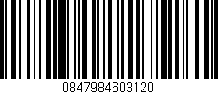 Código de barras (EAN, GTIN, SKU, ISBN): '0847984603120'