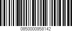 Código de barras (EAN, GTIN, SKU, ISBN): '0850000958142'