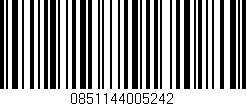 Código de barras (EAN, GTIN, SKU, ISBN): '0851144005242'