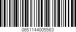 Código de barras (EAN, GTIN, SKU, ISBN): '0851144005563'