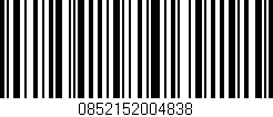 Código de barras (EAN, GTIN, SKU, ISBN): '0852152004838'