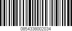 Código de barras (EAN, GTIN, SKU, ISBN): '0854338002034'