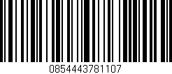 Código de barras (EAN, GTIN, SKU, ISBN): '0854443781107'