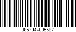 Código de barras (EAN, GTIN, SKU, ISBN): '0857044005597'