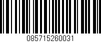 Código de barras (EAN, GTIN, SKU, ISBN): '085715260031'