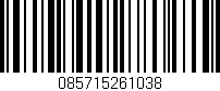 Código de barras (EAN, GTIN, SKU, ISBN): '085715261038'