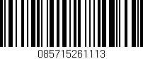 Código de barras (EAN, GTIN, SKU, ISBN): '085715261113'