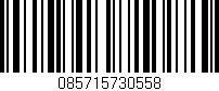 Código de barras (EAN, GTIN, SKU, ISBN): '085715730558'