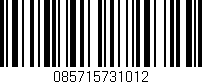 Código de barras (EAN, GTIN, SKU, ISBN): '085715731012'