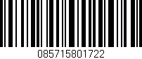 Código de barras (EAN, GTIN, SKU, ISBN): '085715801722'