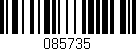 Código de barras (EAN, GTIN, SKU, ISBN): '085735'