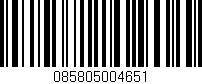 Código de barras (EAN, GTIN, SKU, ISBN): '085805004651'