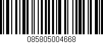 Código de barras (EAN, GTIN, SKU, ISBN): '085805004668'