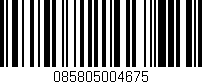 Código de barras (EAN, GTIN, SKU, ISBN): '085805004675'
