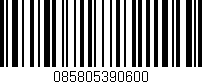 Código de barras (EAN, GTIN, SKU, ISBN): '085805390600'
