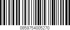 Código de barras (EAN, GTIN, SKU, ISBN): '0859754005270'