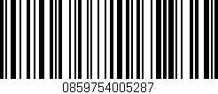 Código de barras (EAN, GTIN, SKU, ISBN): '0859754005287'