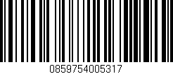 Código de barras (EAN, GTIN, SKU, ISBN): '0859754005317'