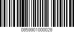 Código de barras (EAN, GTIN, SKU, ISBN): '0859901000028'
