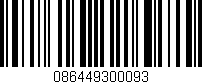 Código de barras (EAN, GTIN, SKU, ISBN): '086449300093'