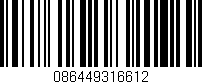 Código de barras (EAN, GTIN, SKU, ISBN): '086449316612'