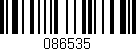 Código de barras (EAN, GTIN, SKU, ISBN): '086535'