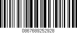 Código de barras (EAN, GTIN, SKU, ISBN): '0867689252928'