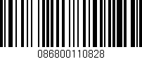 Código de barras (EAN, GTIN, SKU, ISBN): '086800110828'