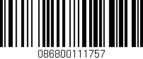 Código de barras (EAN, GTIN, SKU, ISBN): '086800111757'
