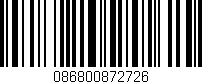 Código de barras (EAN, GTIN, SKU, ISBN): '086800872726'
