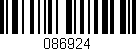 Código de barras (EAN, GTIN, SKU, ISBN): '086924'