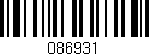 Código de barras (EAN, GTIN, SKU, ISBN): '086931'