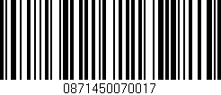 Código de barras (EAN, GTIN, SKU, ISBN): '0871450070017'