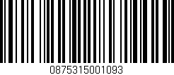 Código de barras (EAN, GTIN, SKU, ISBN): '0875315001093'