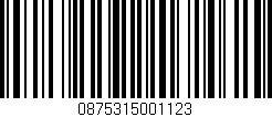 Código de barras (EAN, GTIN, SKU, ISBN): '0875315001123'