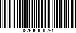 Código de barras (EAN, GTIN, SKU, ISBN): '0875990000251'