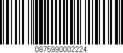 Código de barras (EAN, GTIN, SKU, ISBN): '0875990002224'