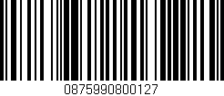 Código de barras (EAN, GTIN, SKU, ISBN): '0875990800127'