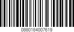 Código de barras (EAN, GTIN, SKU, ISBN): '0880184007619'