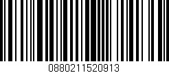 Código de barras (EAN, GTIN, SKU, ISBN): '0880211520913'