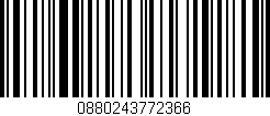 Código de barras (EAN, GTIN, SKU, ISBN): '0880243772366'