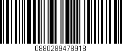 Código de barras (EAN, GTIN, SKU, ISBN): '0880289478918'
